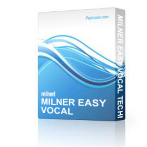 Milner Easy Vocal Techniques Level 2&3